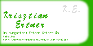 krisztian ertner business card